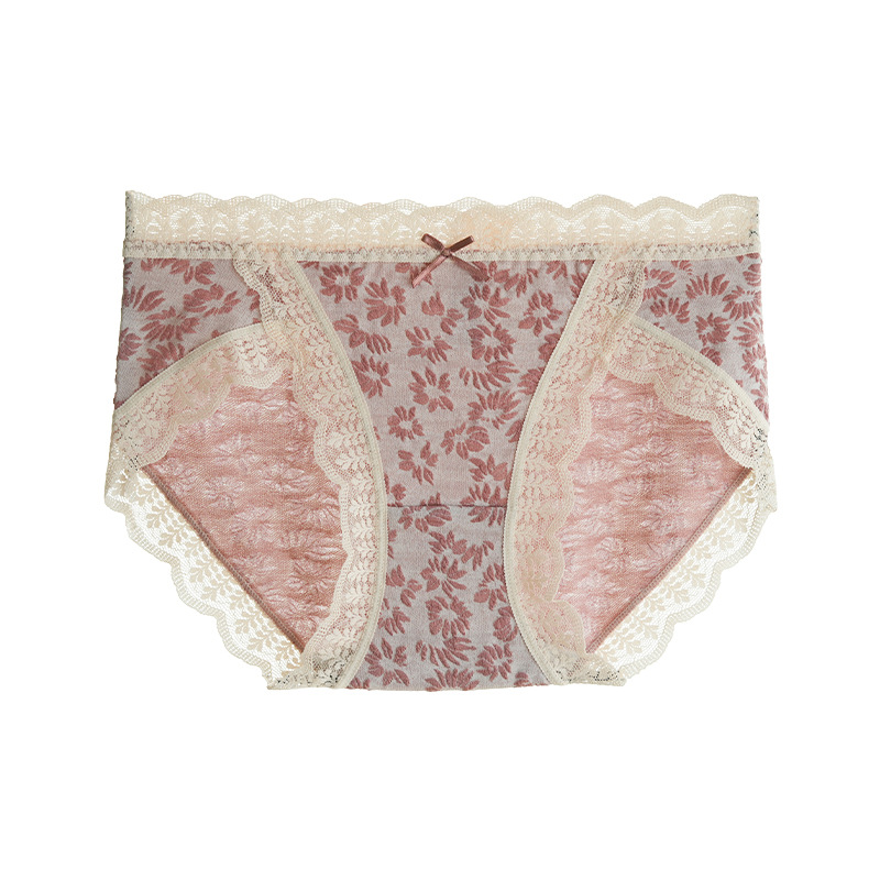 【3件裝】中腰蕾絲邊大尺碼棉檔內褲