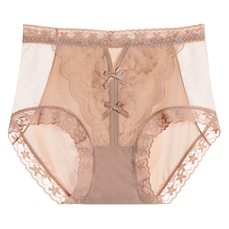 【3件裝】爆款性感無痕網紗蕾絲中腰三角褲