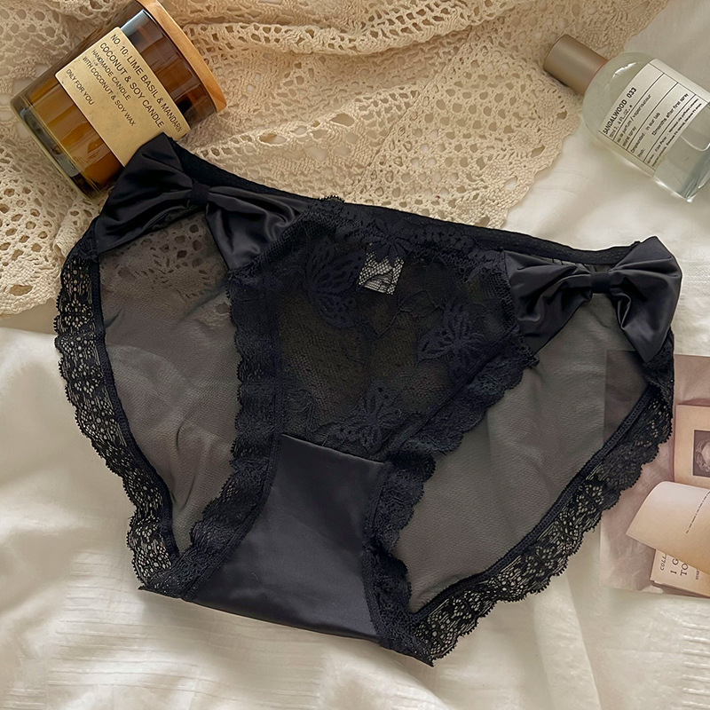【5件裝】夏季薄款無痕純欲蝴蝶結性感蕾絲內褲