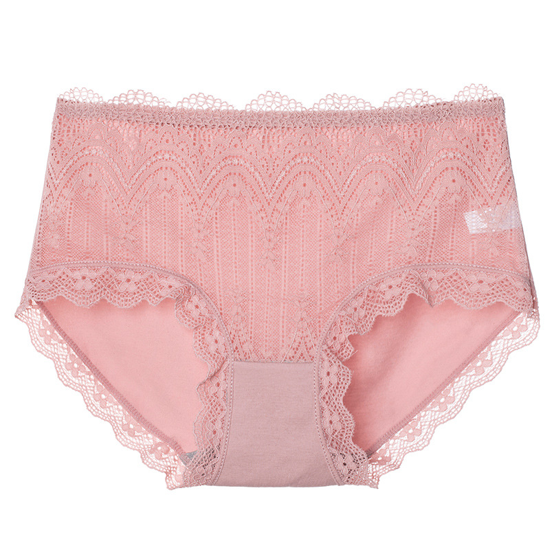 【3件裝】純棉襠抗菌透氣無痕提臀收腹大碼蕾絲內褲