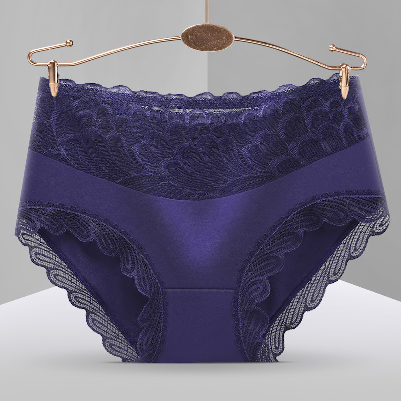 新款性感蕾絲中腰小姐無痕內褲