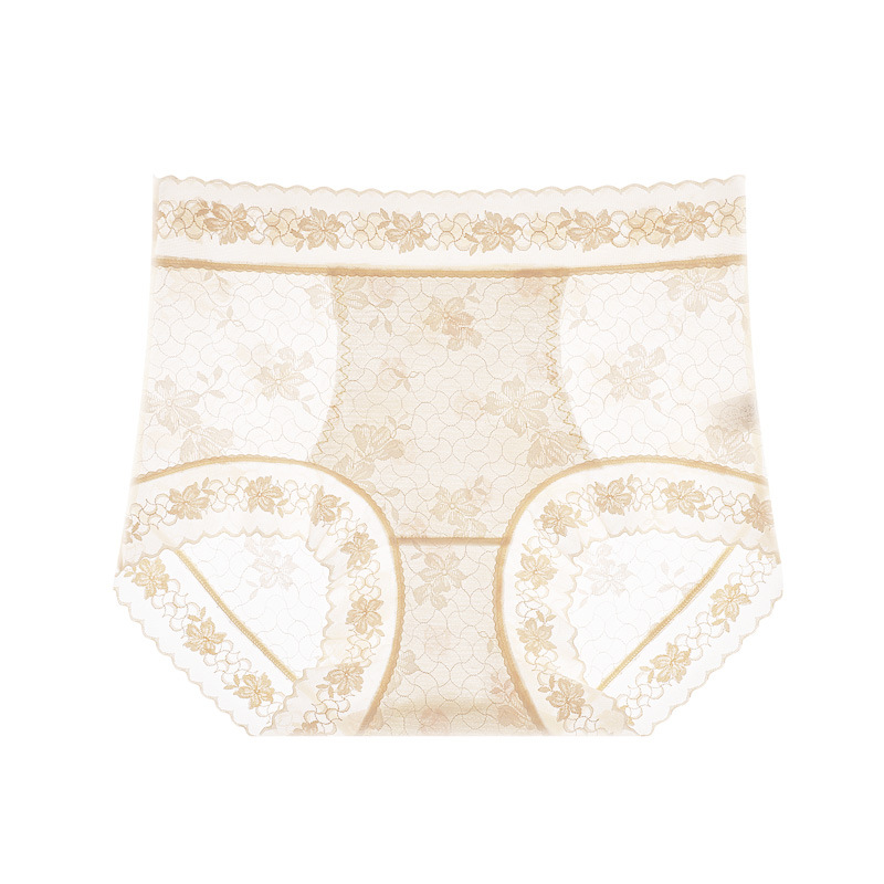 薄款10A抗菌收腹桑蠶絲輕薄透氣蕾絲內褲