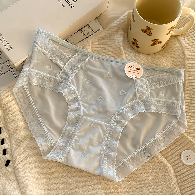 全新【7A抗菌】性感鏤空網紗冰絲內褲
