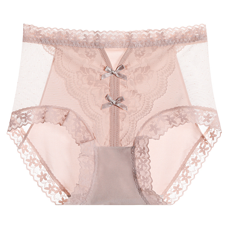 【3件裝】爆款性感無痕網紗蕾絲中腰三角褲