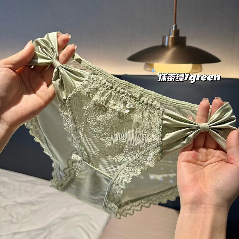 【5件裝】夏季薄款無痕純欲蝴蝶結性感蕾絲內褲