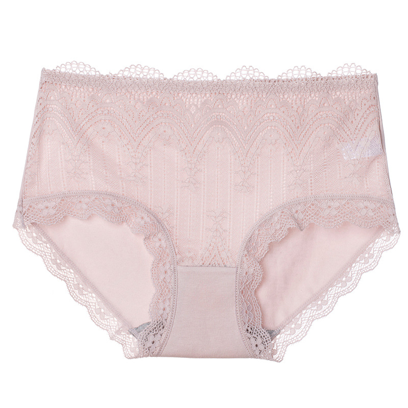 【3件裝】純棉襠抗菌透氣無痕提臀收腹大碼蕾絲內褲