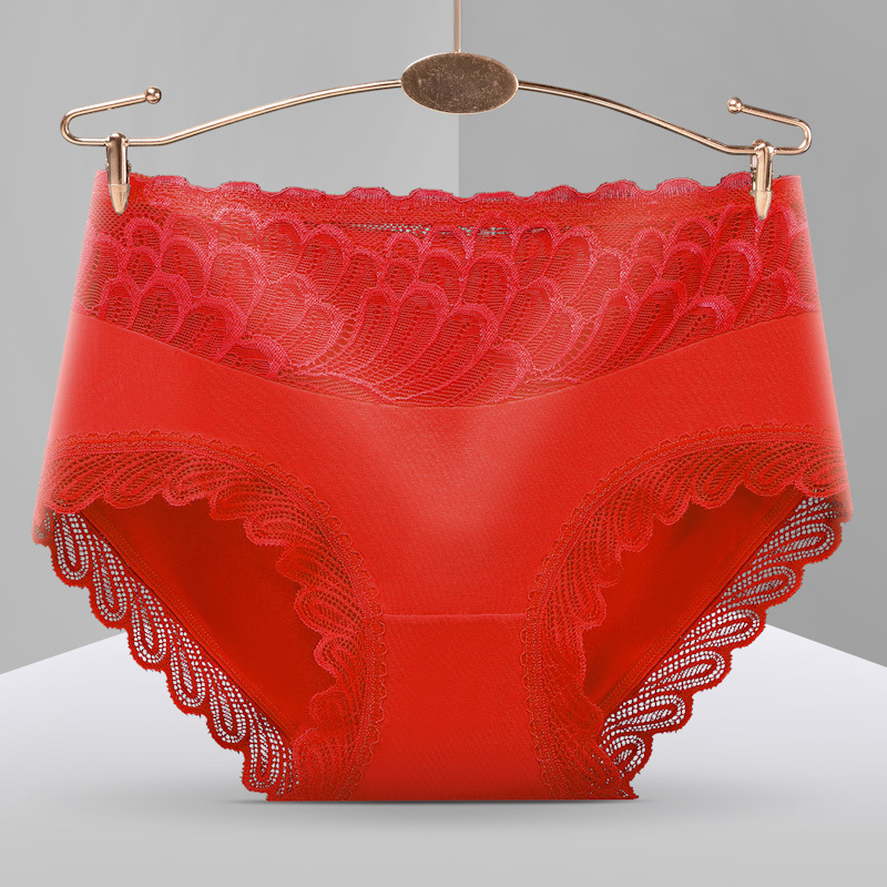 新款性感蕾絲中腰小姐無痕內褲