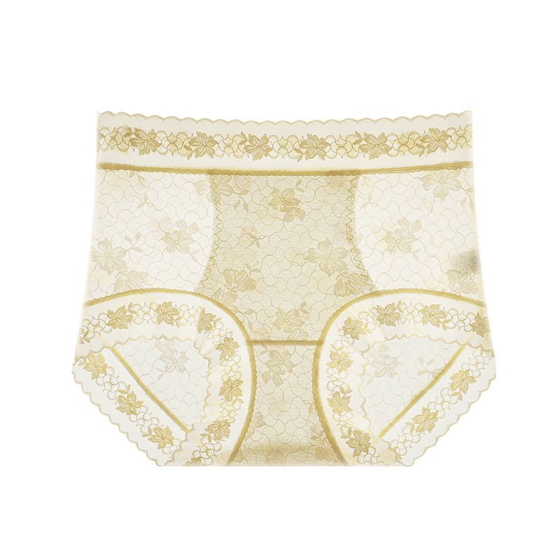 薄款10A抗菌收腹桑蠶絲輕薄透氣蕾絲內褲