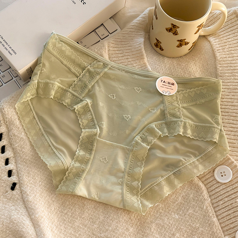 全新【7A抗菌】性感鏤空網紗冰絲內褲