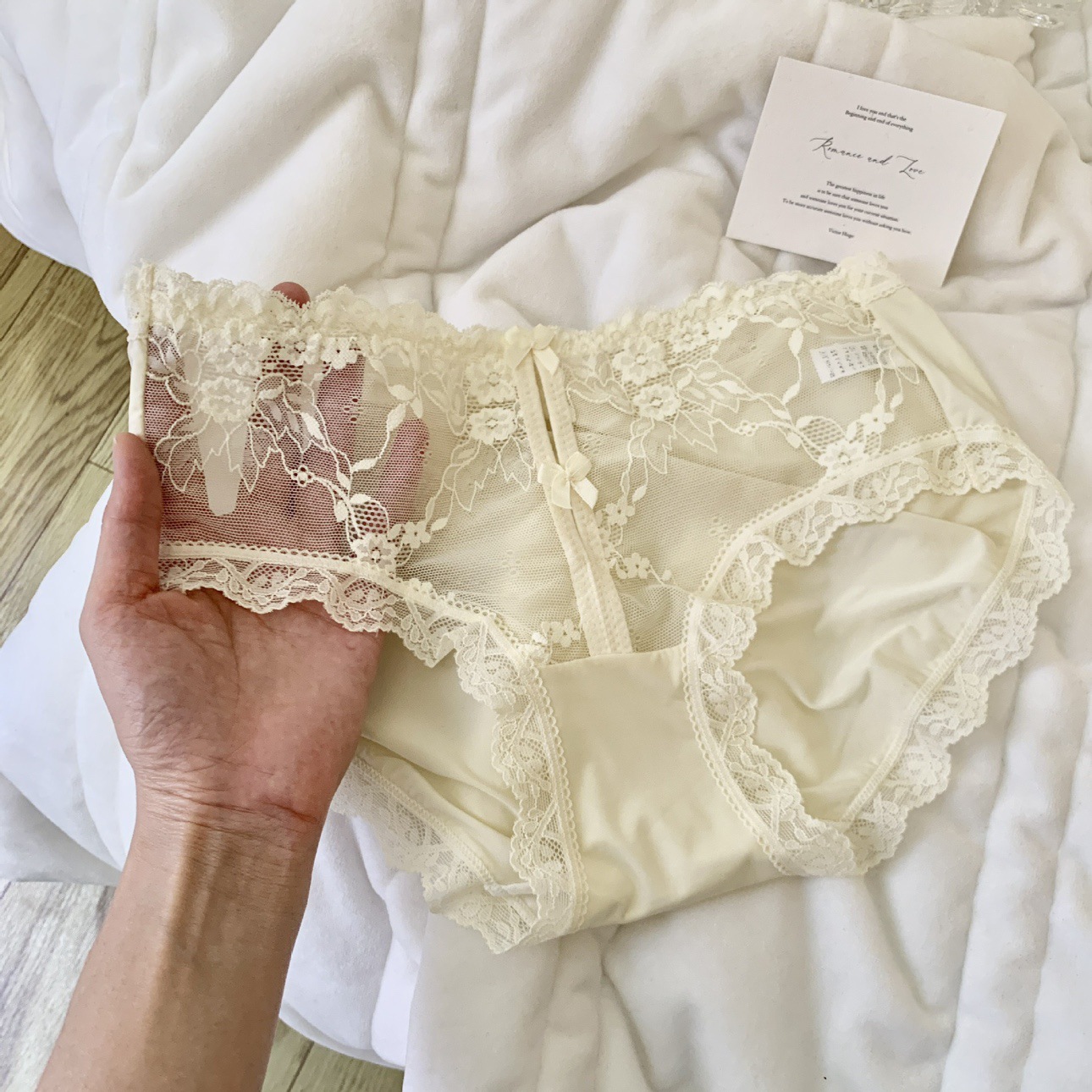 【4件裝】💋【甜辣純欲風】夏季半透性感蕾絲內褲