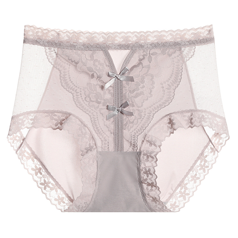 【3件裝】爆款性感無痕網紗蕾絲中腰三角褲