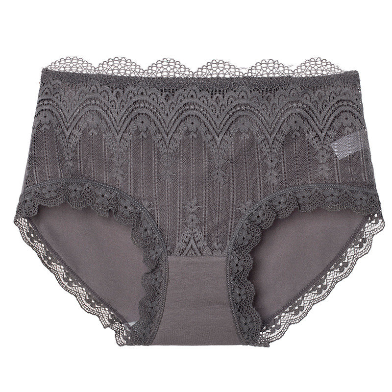 【3件裝】純棉襠抗菌透氣無痕提臀收腹大碼蕾絲內褲