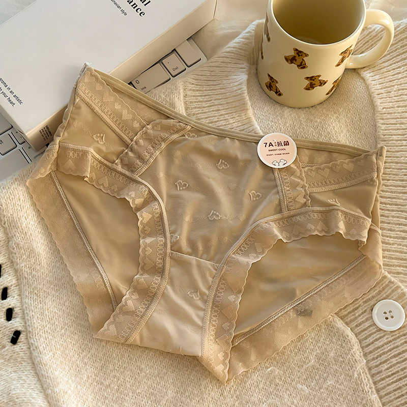 全新【7A抗菌】性感鏤空網紗冰絲內褲