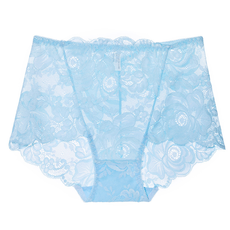 【3件裝】新款性感蕾絲鏤空玫瑰花大尺寸高腰透氣內褲