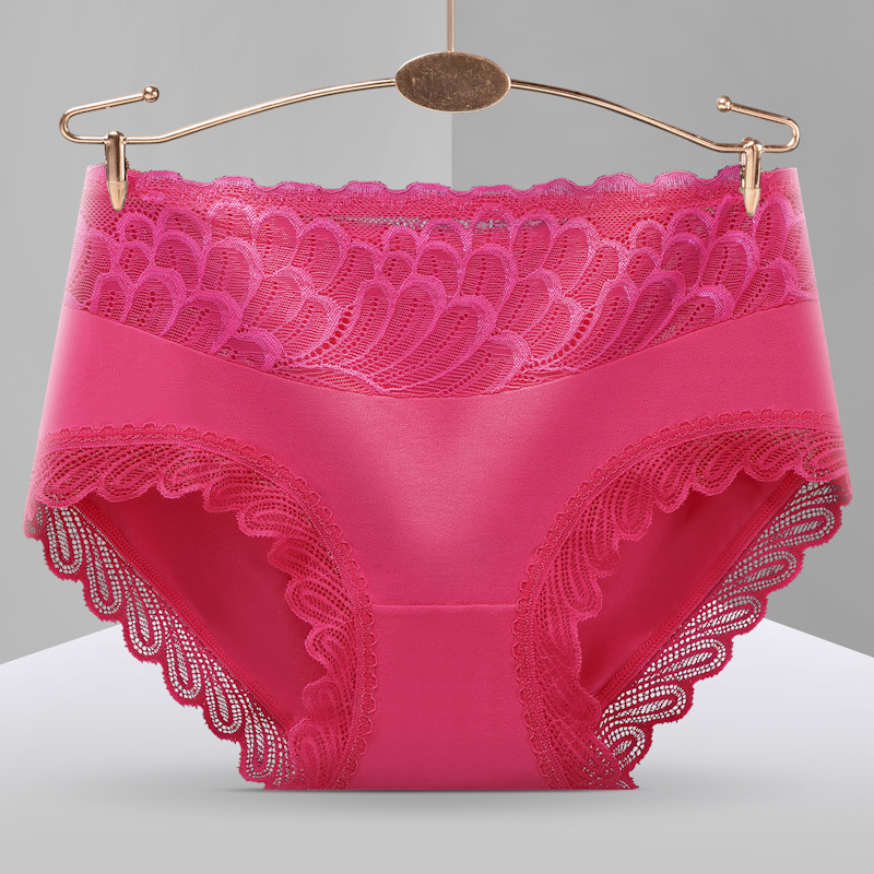 新款性感蕾絲中腰小姐無痕內褲
