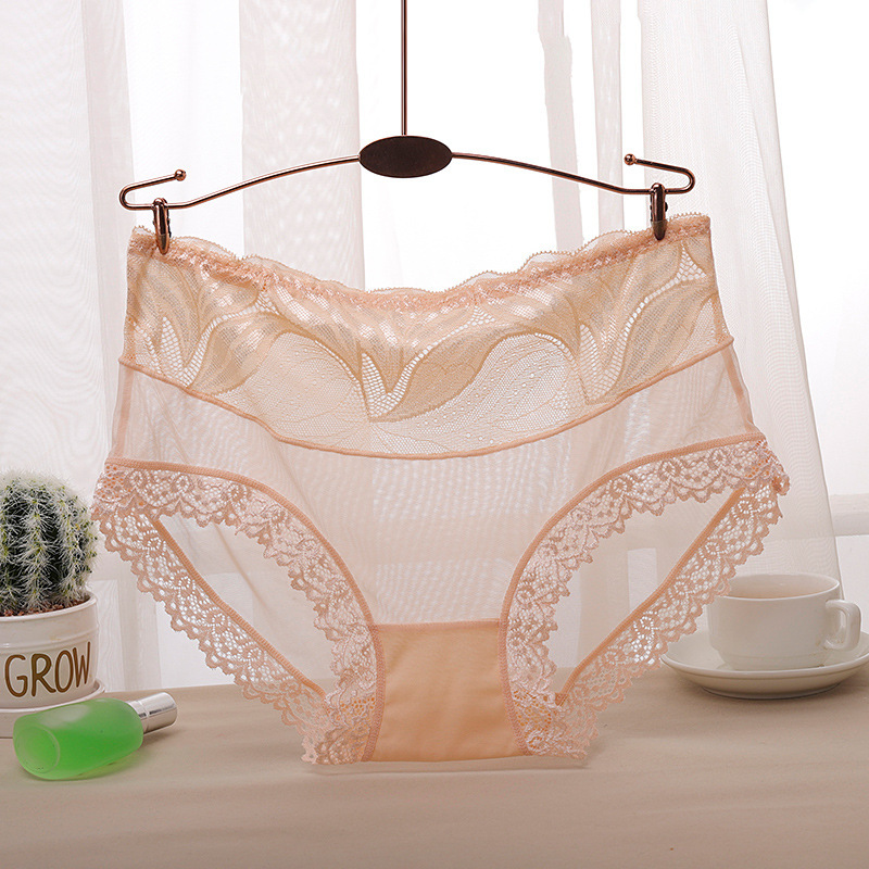 2025純欲網紗內褲女蕾絲性感惑2024新少女中腰純棉內襠三角褲頭女