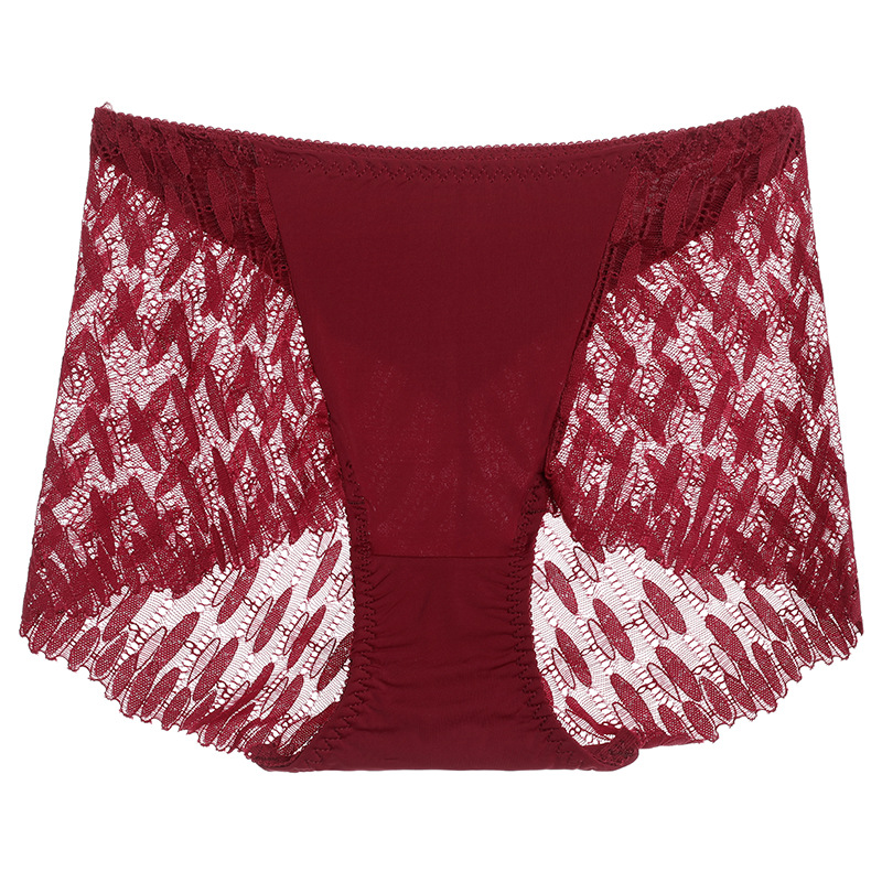 【3件裝】中高腰無痕性感收腹提臀蕾絲內褲