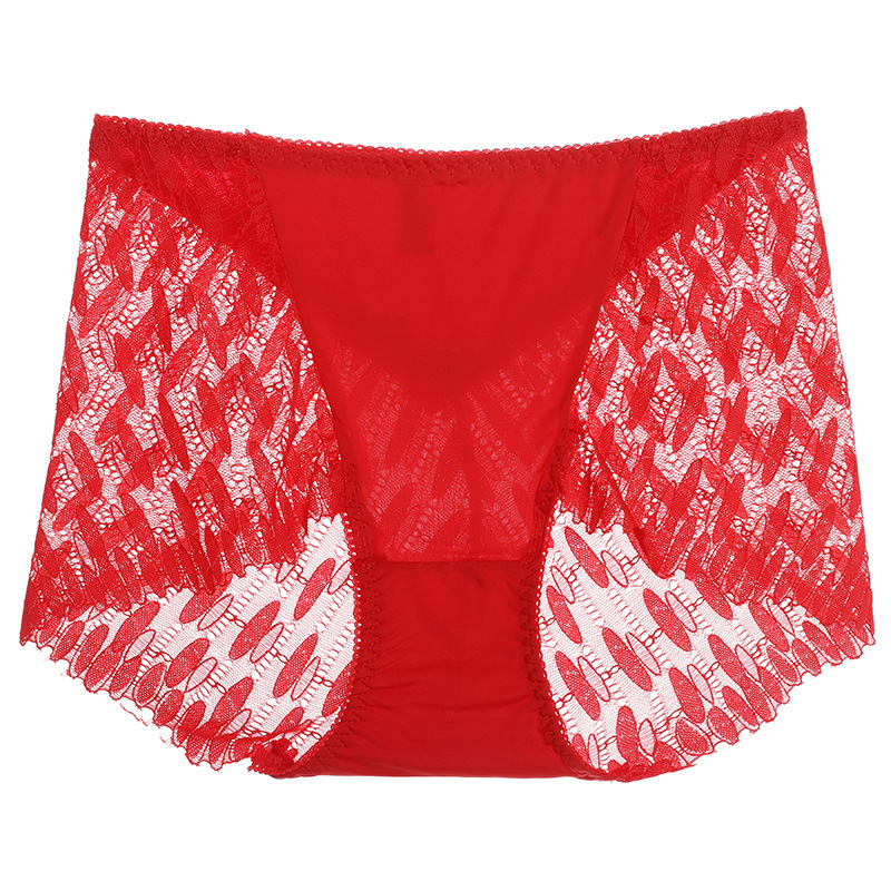 【3件裝】中高腰無痕性感收腹提臀蕾絲內褲