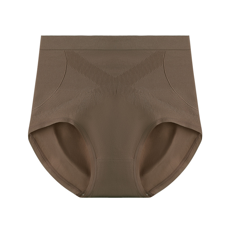 黑繃帶高腰交叉純棉內褲女士收腹提臀塑形產後收小肚肚束腰三角褲