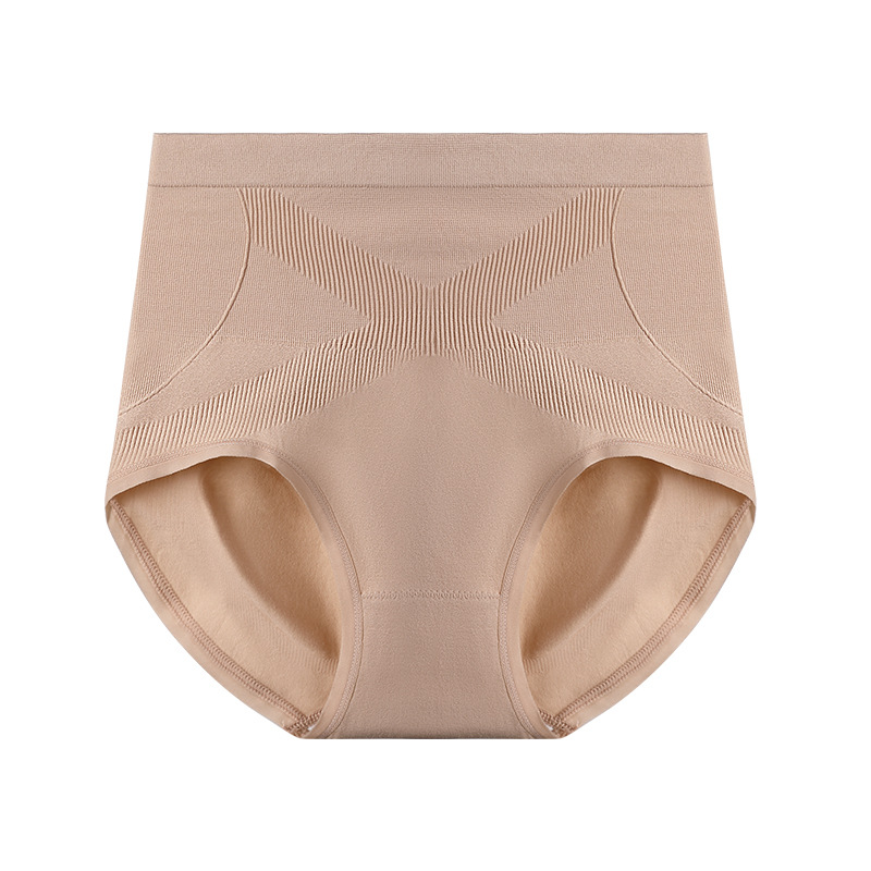 黑繃帶高腰交叉純棉內褲女士收腹提臀塑形產後收小肚肚束腰三角褲