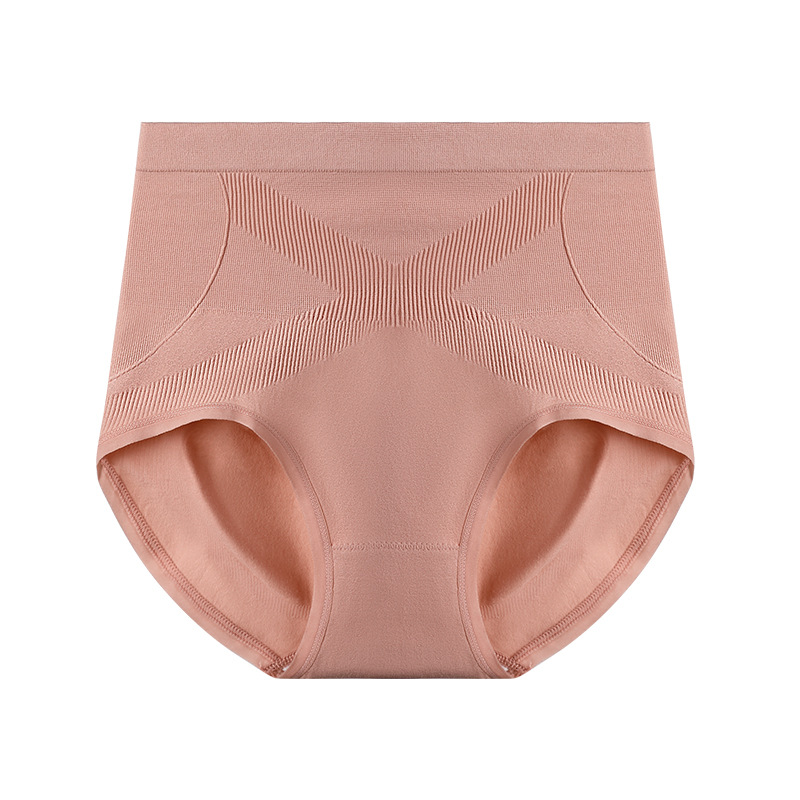 黑繃帶高腰交叉純棉內褲女士收腹提臀塑形產後收小肚肚束腰三角褲