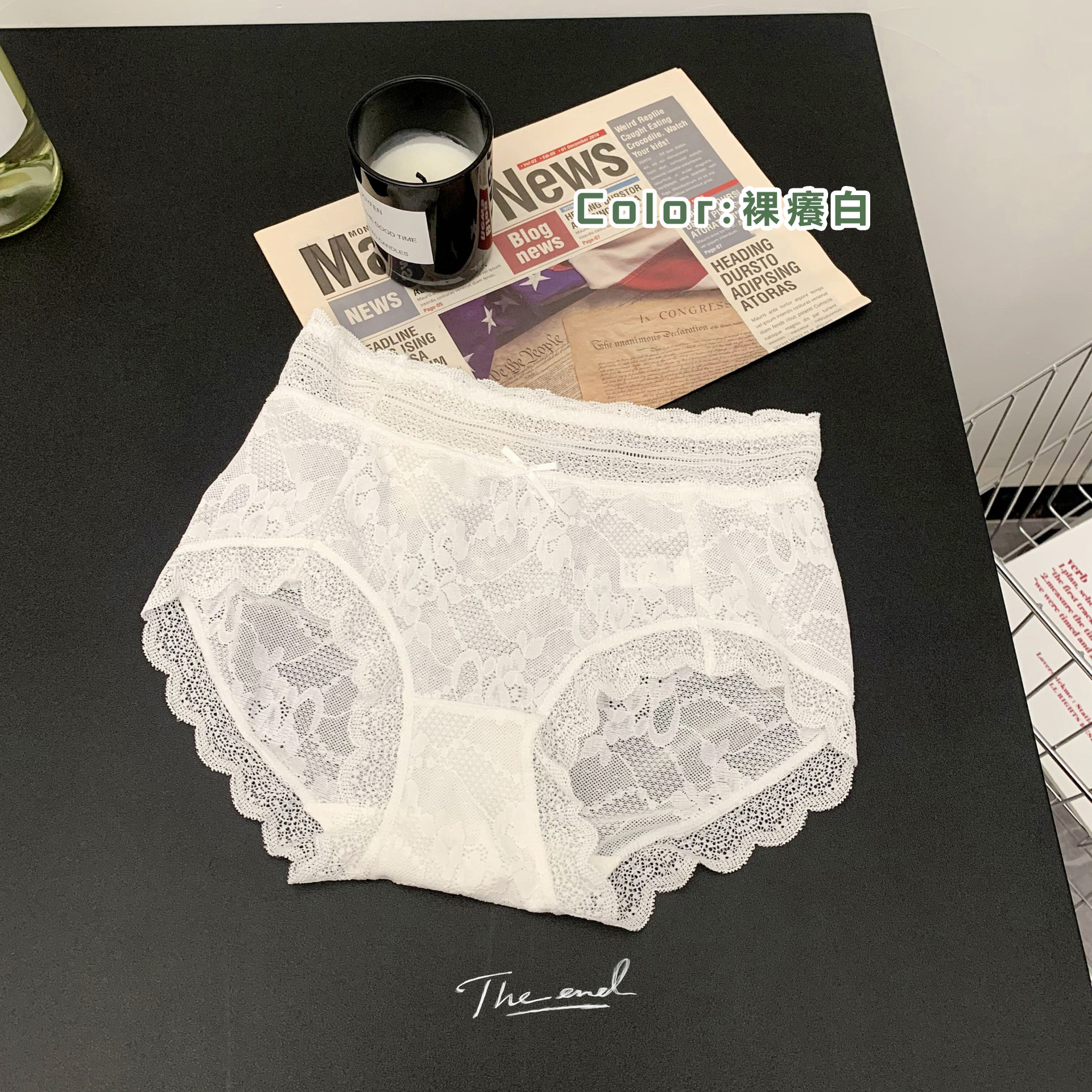 性感蕾絲內褲女中腰夏季薄款無痕女內褲