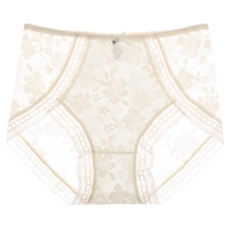  輕薄蕾絲性感網紗中腰內褲