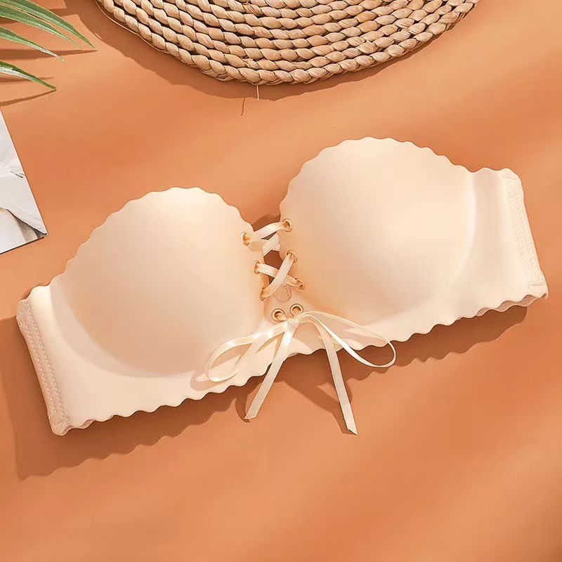 夏季無肩帶聚攏防滑隱形抹胸無痕內衣