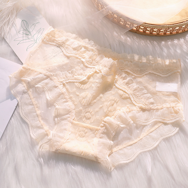 【6件裝】夏季新款甜美日系性感蕾絲內褲