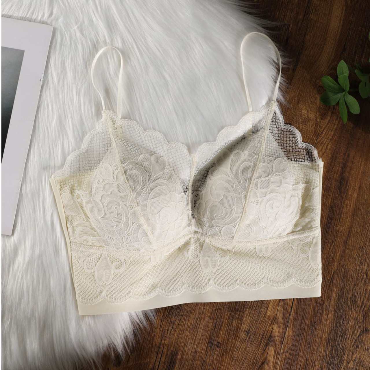 【2件裝】法式蕾絲小U吊帶背心固定杯美背