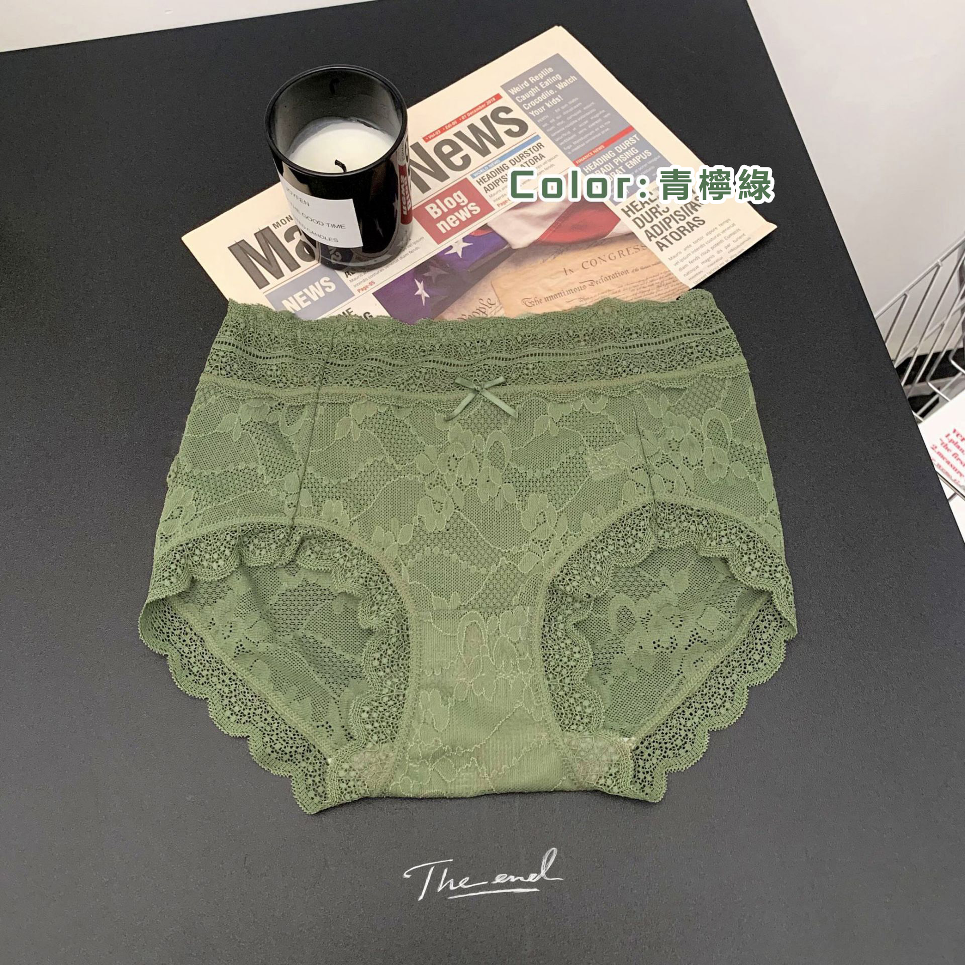 性感蕾絲內褲女中腰夏季薄款無痕女內褲