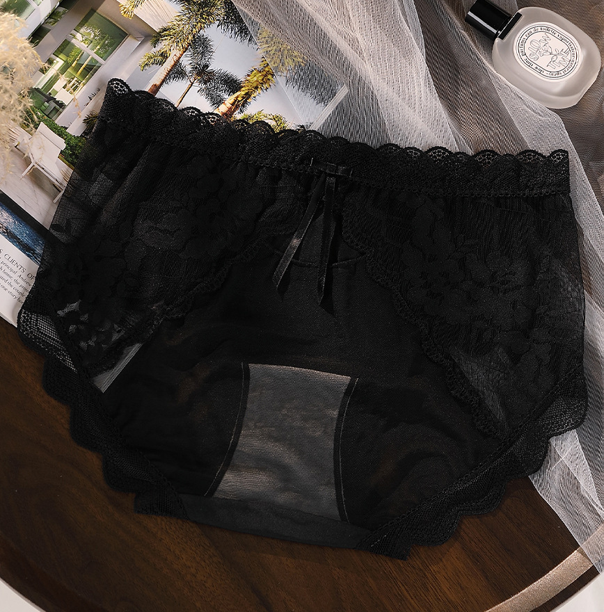 【3件裝】法式純欲緞面鏤空性感蕾絲內褲