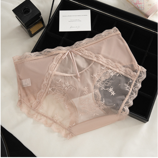 【3件裝】💌新款中腰提花透氣性感油光緞蕾絲內褲