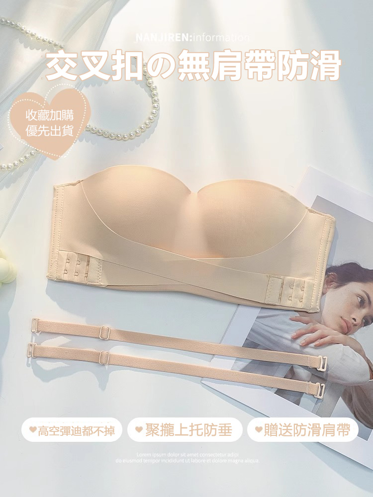 夏季專屬✨薄款無痕露肩裹胸內衣