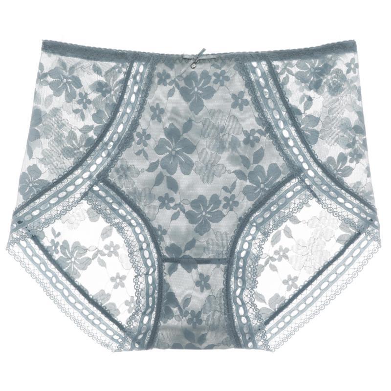  輕薄蕾絲性感網紗中腰內褲