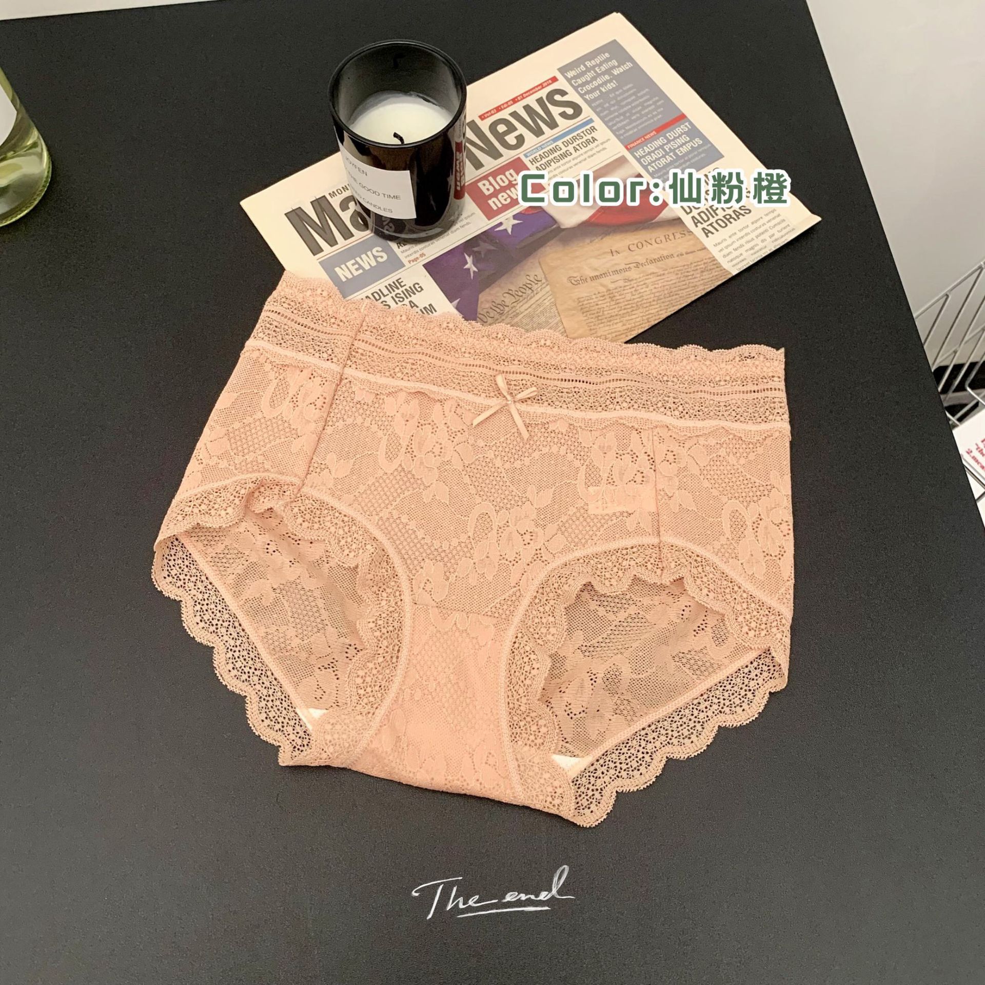 性感蕾絲內褲女中腰夏季薄款無痕女內褲