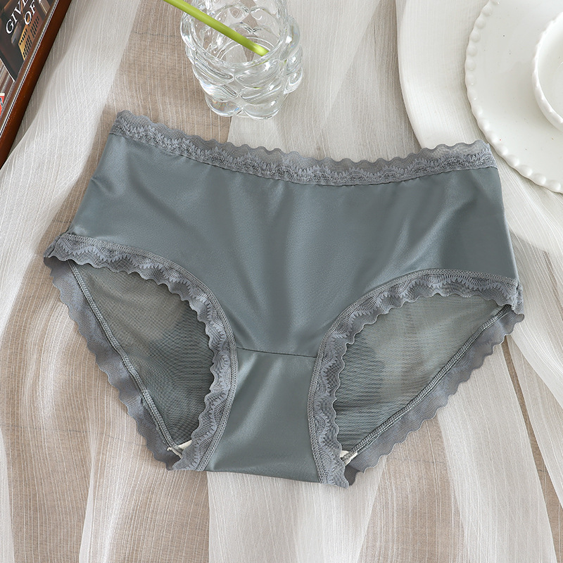 【4件裝】半透明性感網紗舒適透氣中腰內褲