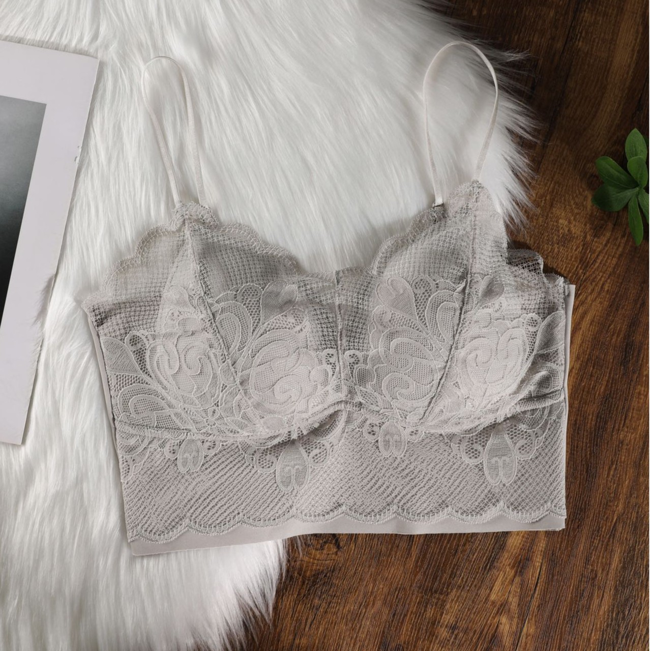 【2件裝】法式蕾絲小U吊帶背心固定杯美背