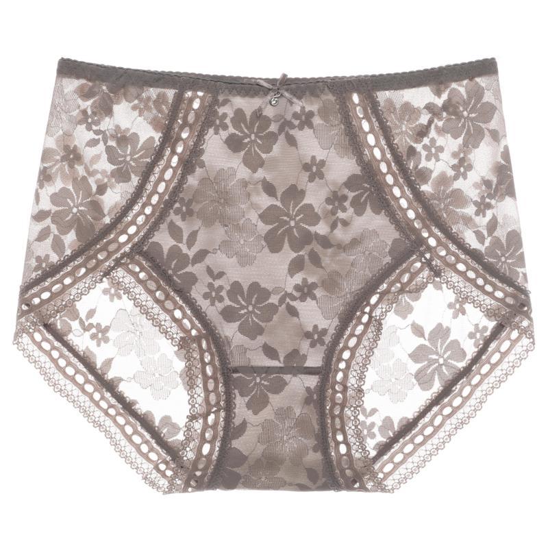  輕薄蕾絲性感網紗中腰內褲