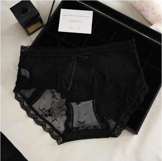 【3件裝】💌新款中腰提花透氣性感油光緞蕾絲內褲