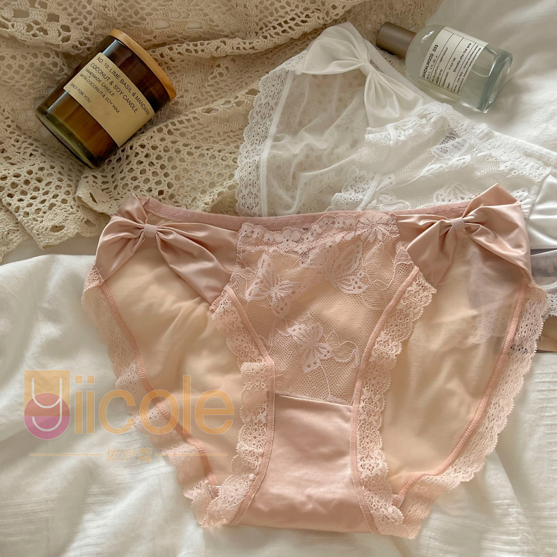 【5件裝】夏季薄款無痕純欲蝴蝶結性感蕾絲內褲