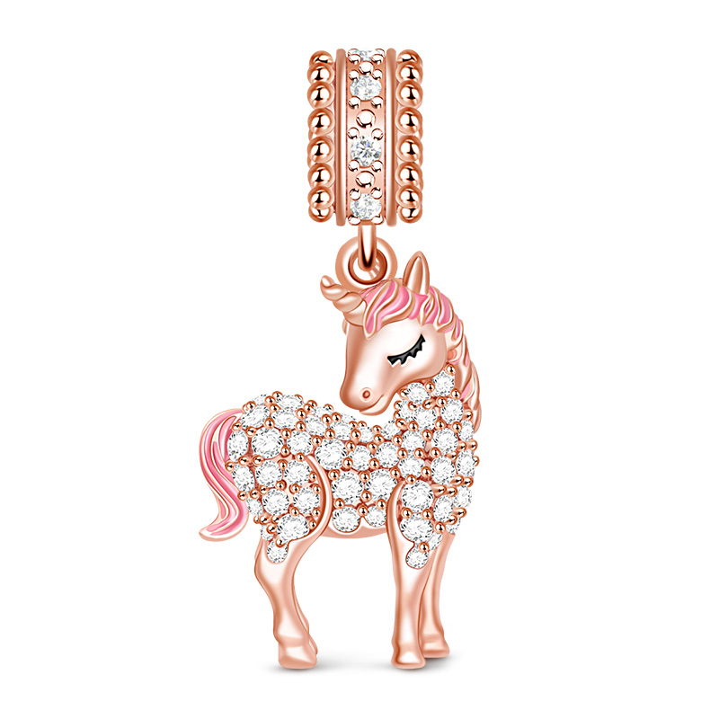 Pink Unicorn Pendant image number 0