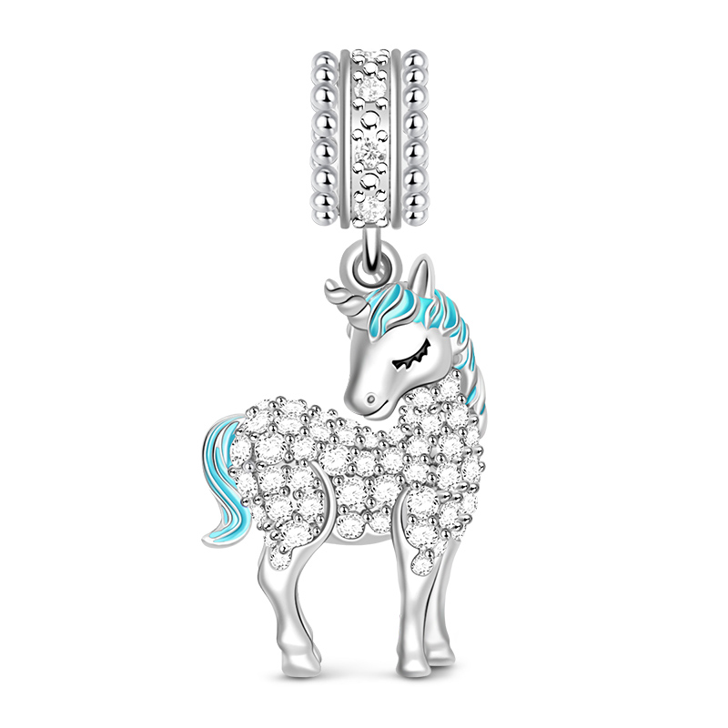 Blue Unicorn Pendant image number 0