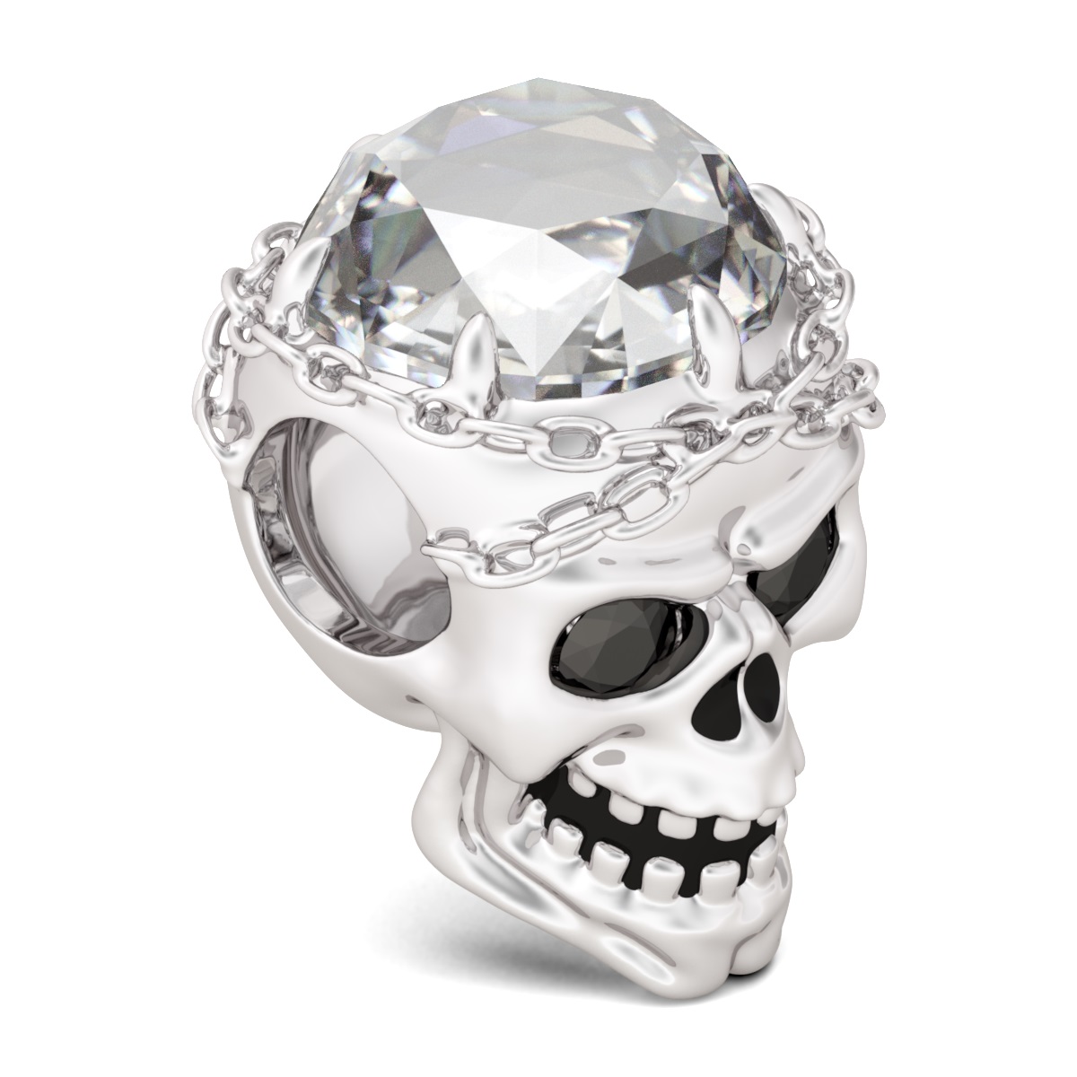 White Crystal Skull Charm image number 1