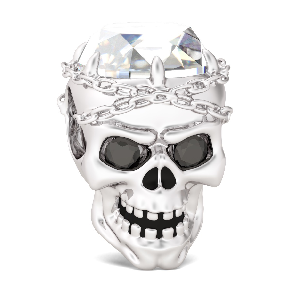 White Crystal Skull Charm image number 2