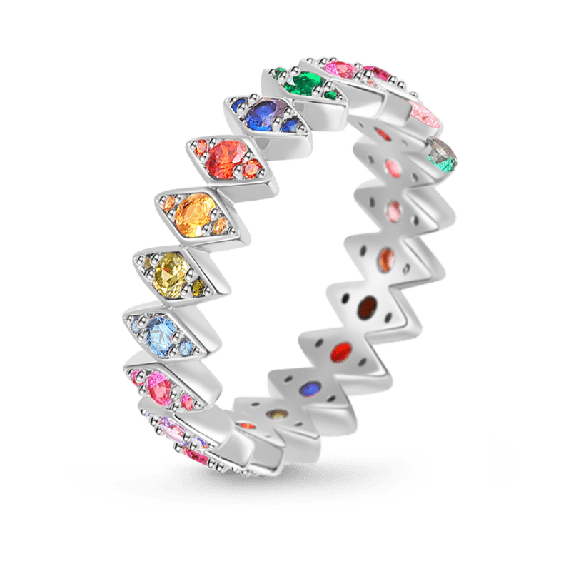 Rhombus Colorful Eternity Ring image number 1