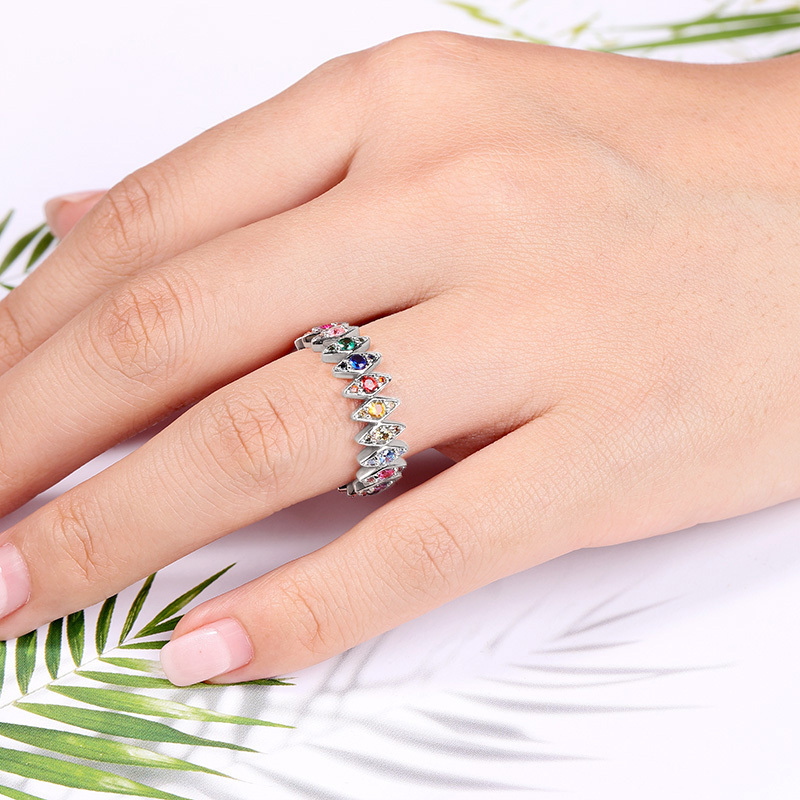 Rhombus Colorful Eternity Ring image number 2