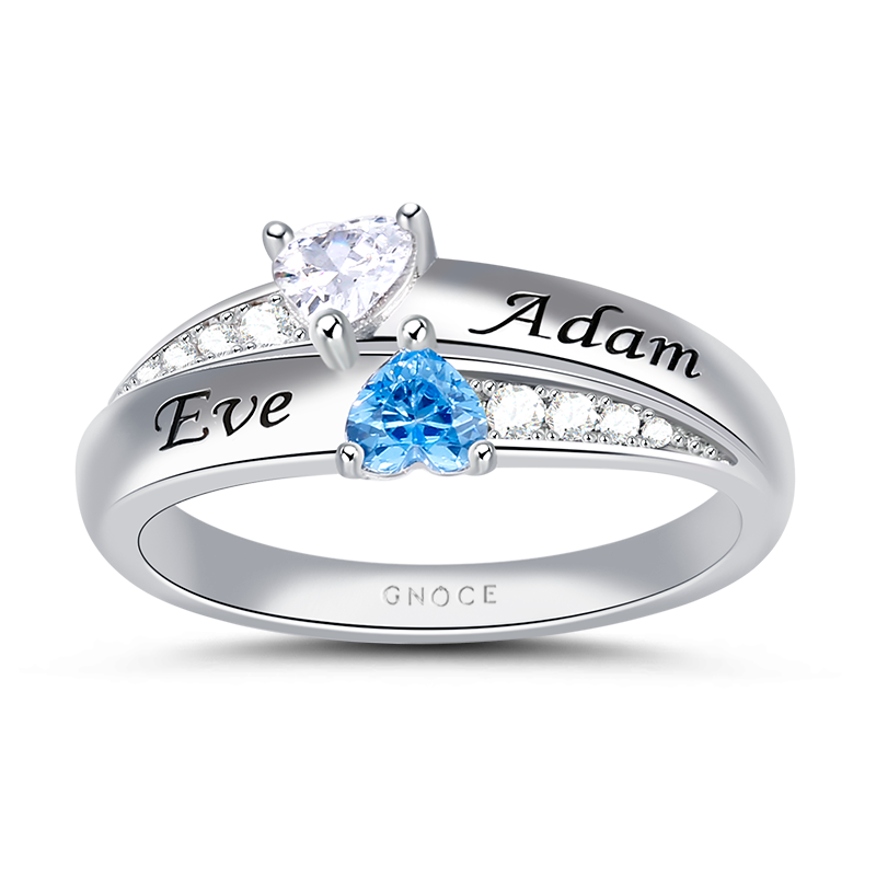 Double Heart Stones Ring image number 0