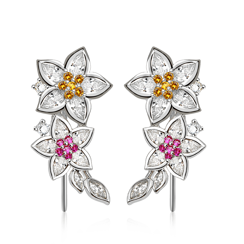 Elegant Flowers Climbers Earrings image number 0