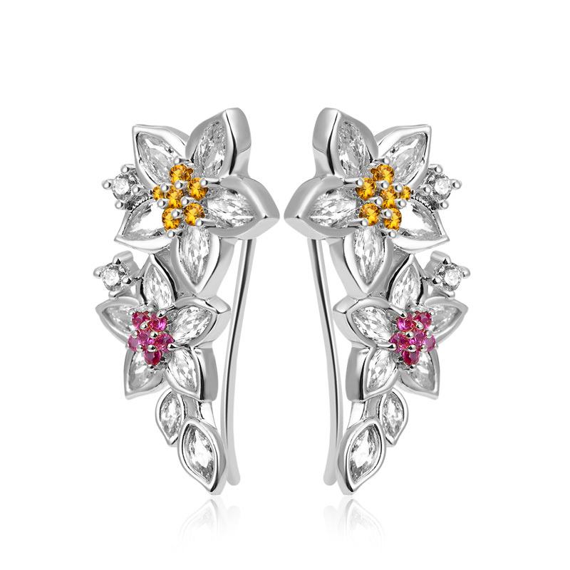 Elegant Flowers Climbers Earrings image number 1